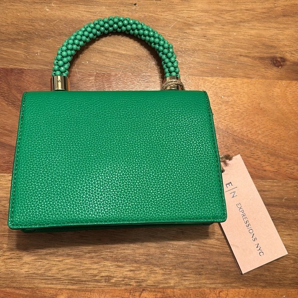 E | N Expressions NYC Green Luxury Vegan Handbag NWT - Picture 2 of 10